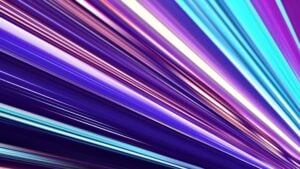 Futuristic image streams of lasers/light beams rushing into the distance.