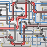 An illustration of a maze of pipes going off in all directions.