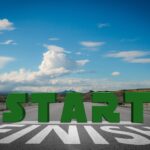 An open road with the word Start above and the word Finish below.