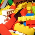 A jumble of colorful Lego bricks.