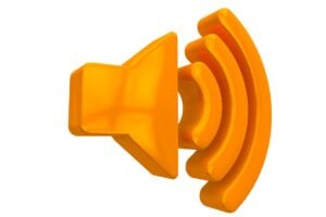 A volume icon from a laptop or smart phone.