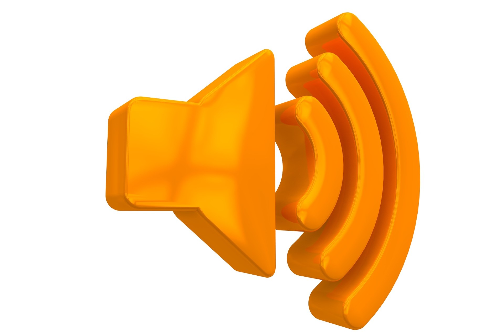 A volume icon from a laptop or smart phone.