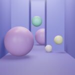 Abstract rendering of a variety of colorful spheres in different sizes.