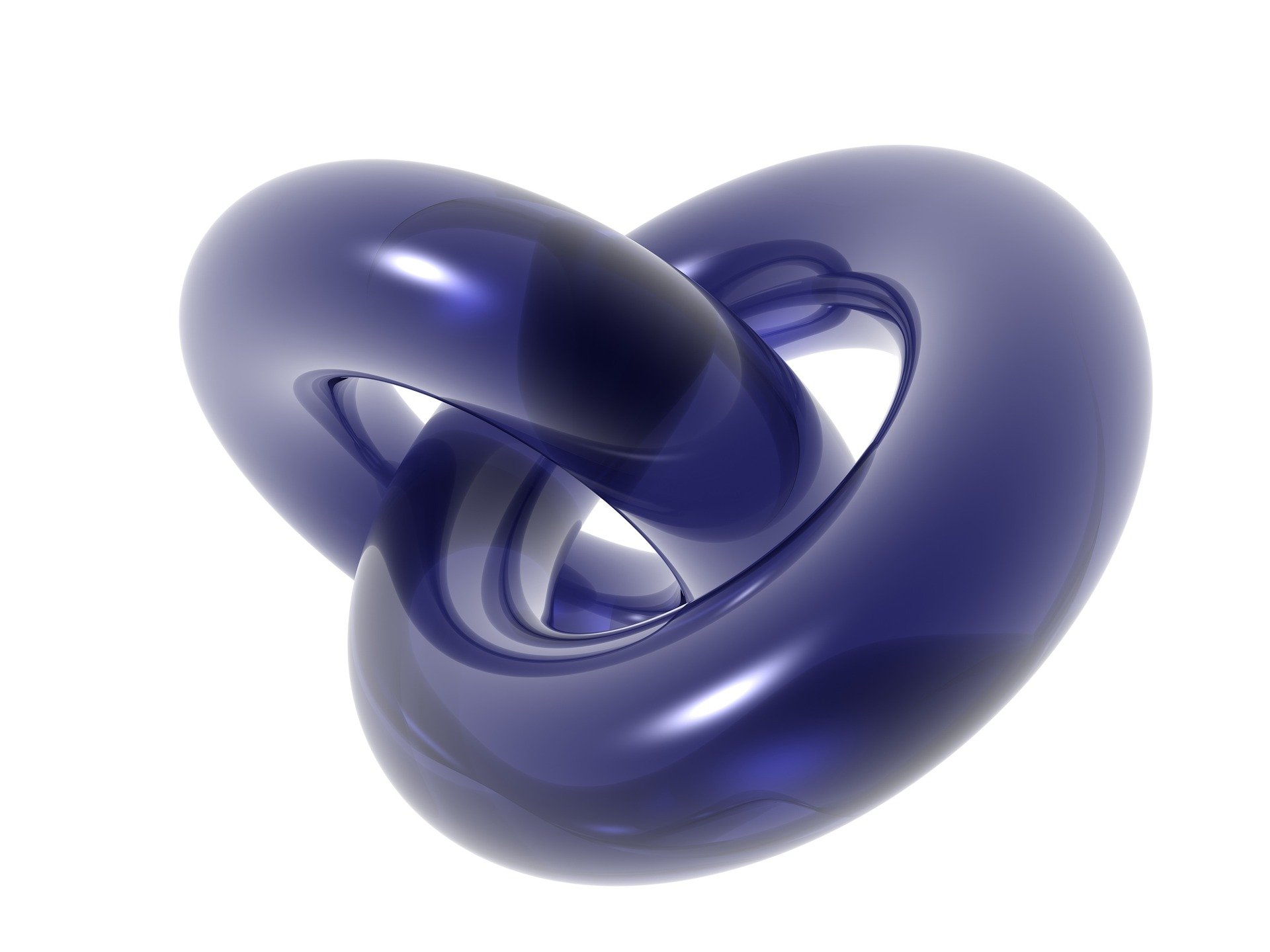 Two large purple rings interlocked together, reflecting coordination.