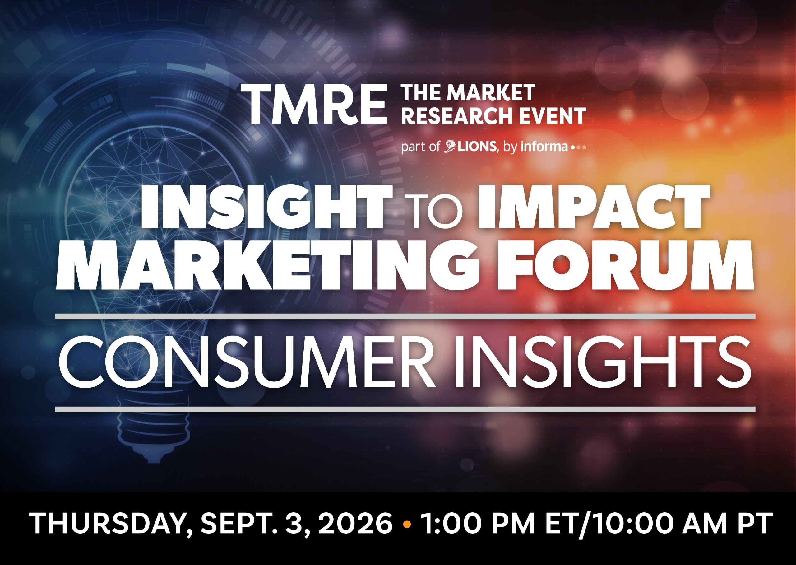 Ad for Insight to Impact consumer insights webinar.